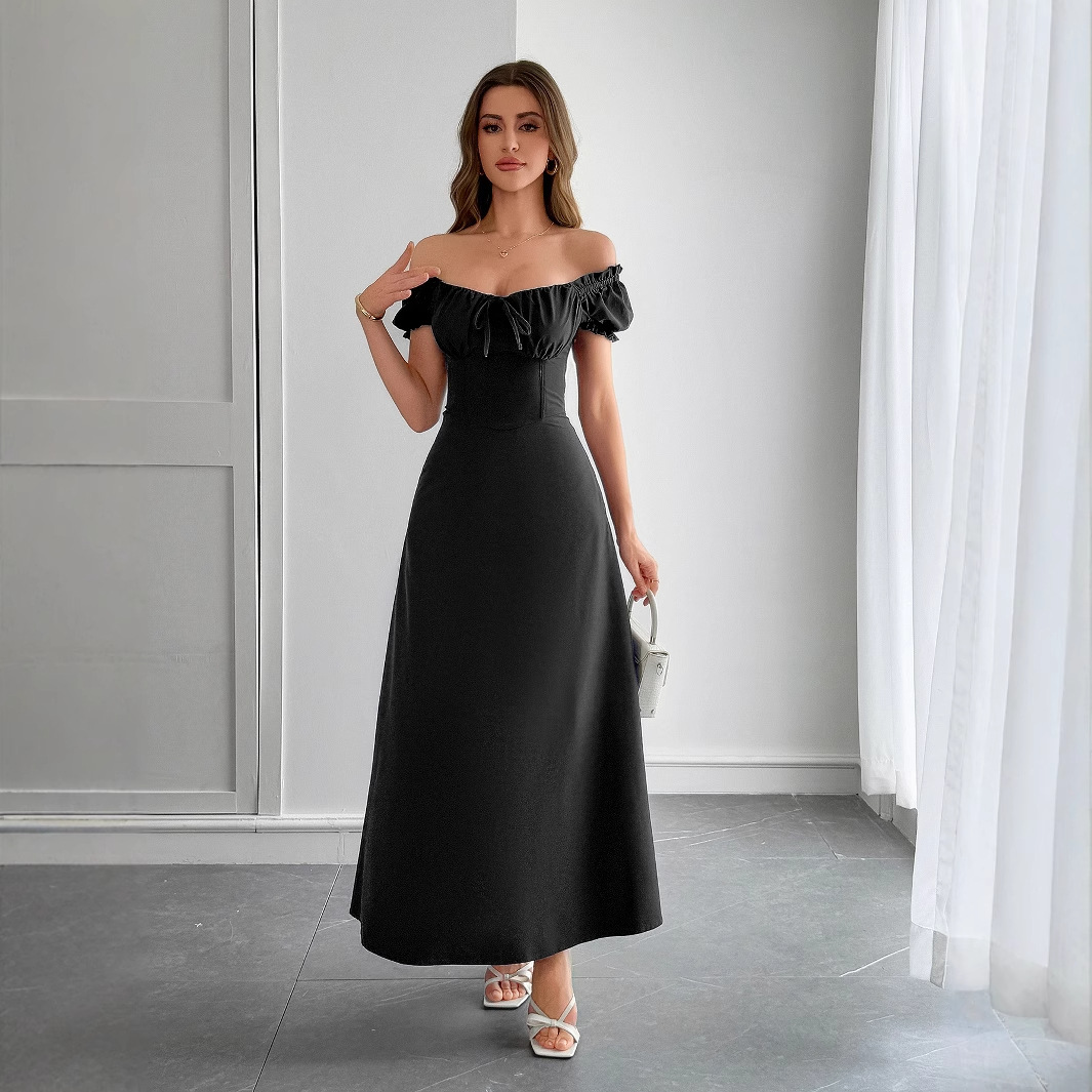 Women's Dress Puff Sleeve Square Neck