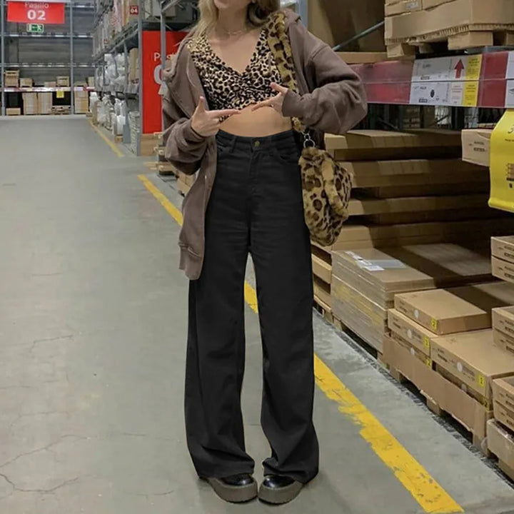 Women's Corduroy Pants with High Waist & Wide Leg | Casual