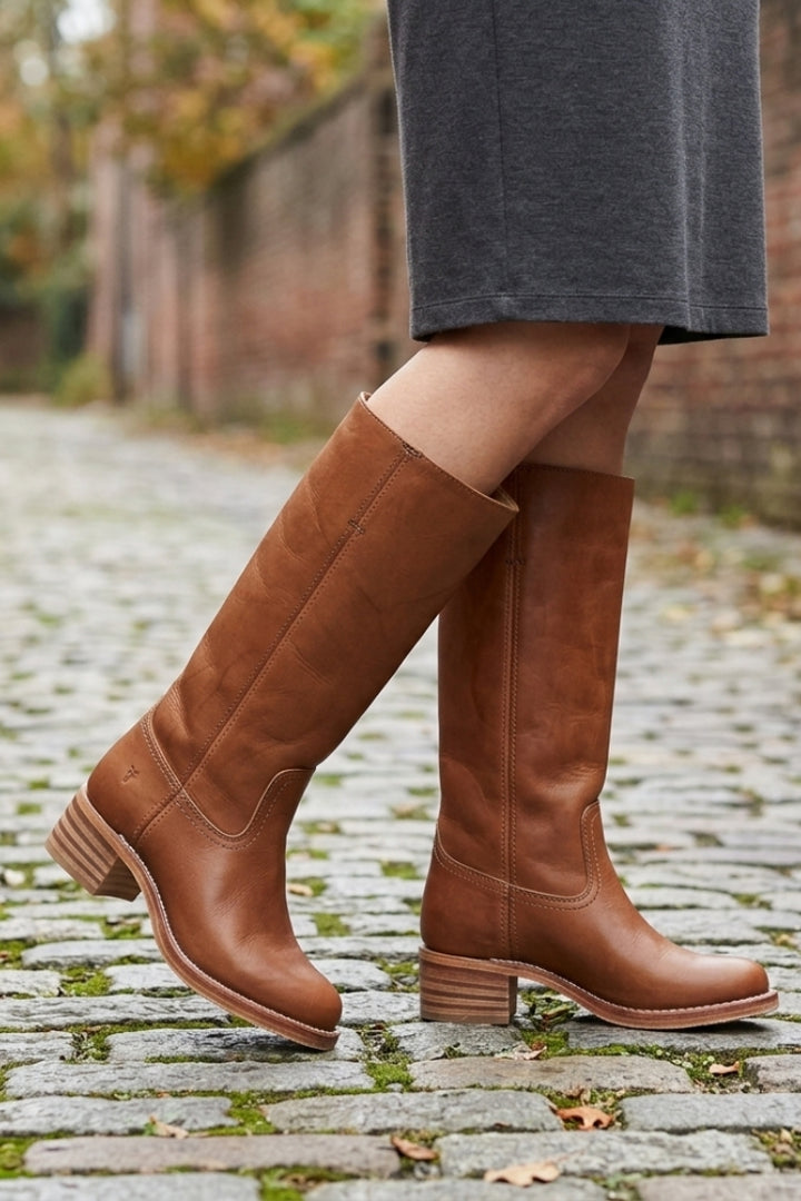 Women's Knee High Boots with Stacked Heel | Cowgirl