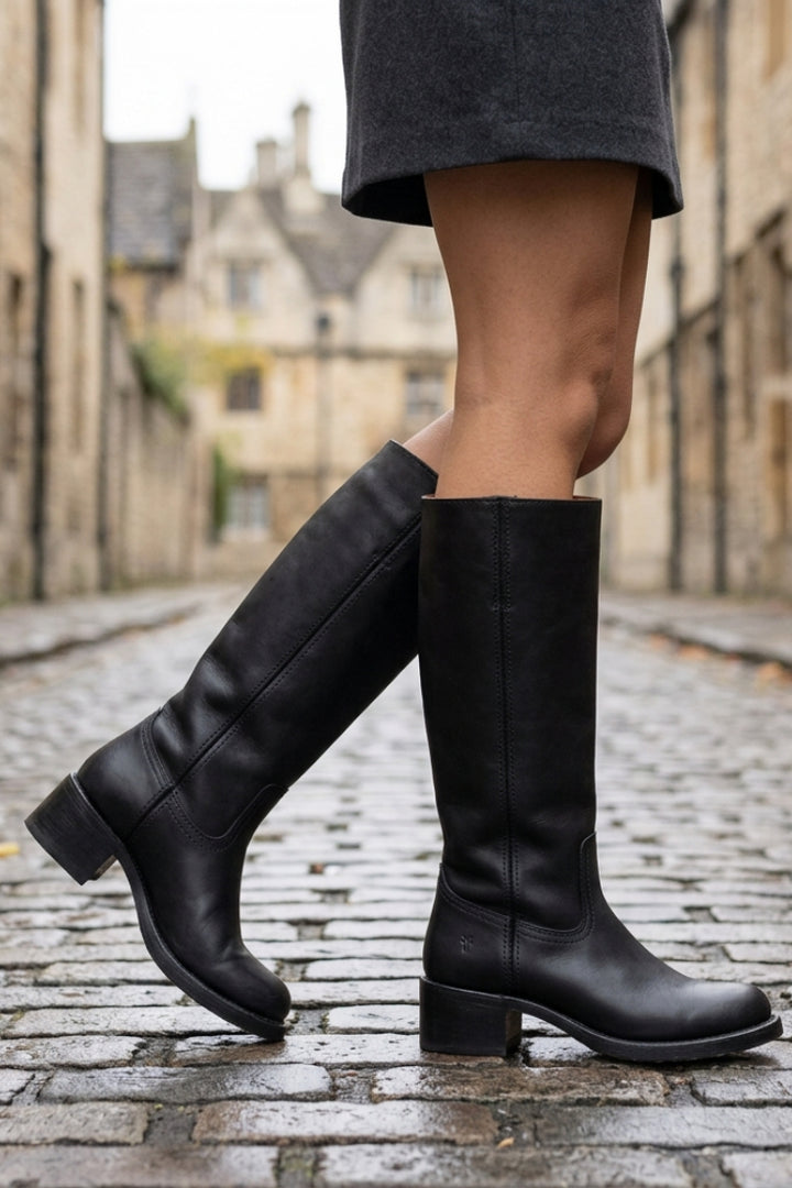 Women's Knee High Boots with Stacked Heel | Cowgirl
