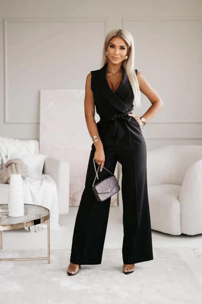 Women's Jumpsuits Sleeveless Wrap Belted | Formal