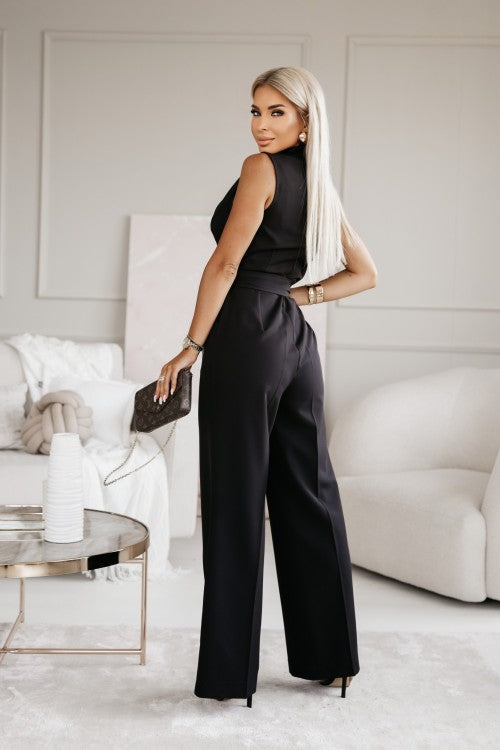 Women's Jumpsuits Sleeveless Wrap Belted | Formal