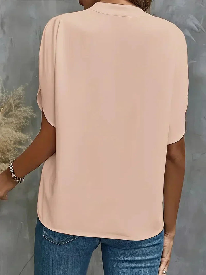Women's Tshirt V-Neck Split Sleeve | Short Sleeve