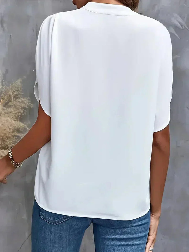 Women's Tshirt V-Neck Split Sleeve | Short Sleeve
