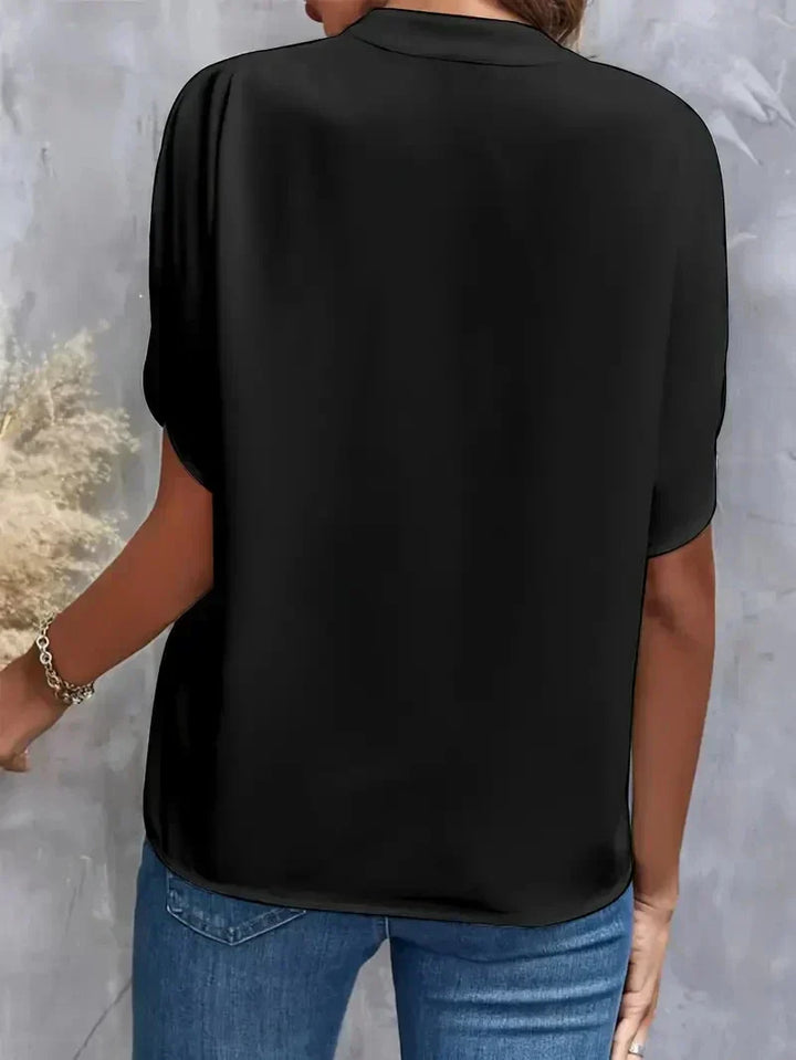 Women's Tshirt V-Neck Split Sleeve | Short Sleeve