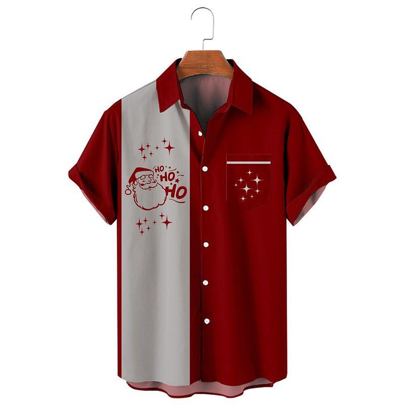 Holiday Men’s Button Shirt | Fun Christmas Print