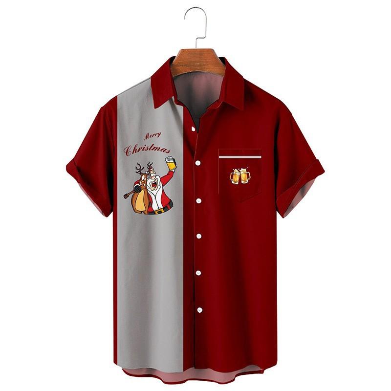 Holiday Men’s Button Shirt | Fun Christmas Print