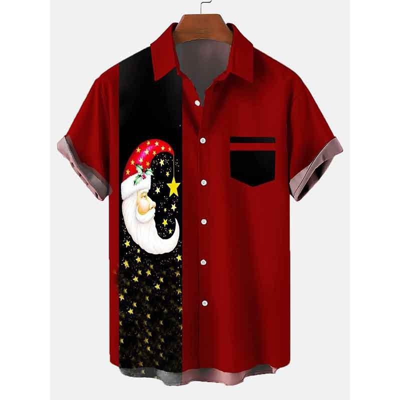 Holiday Men’s Button Shirt | Fun Christmas Print