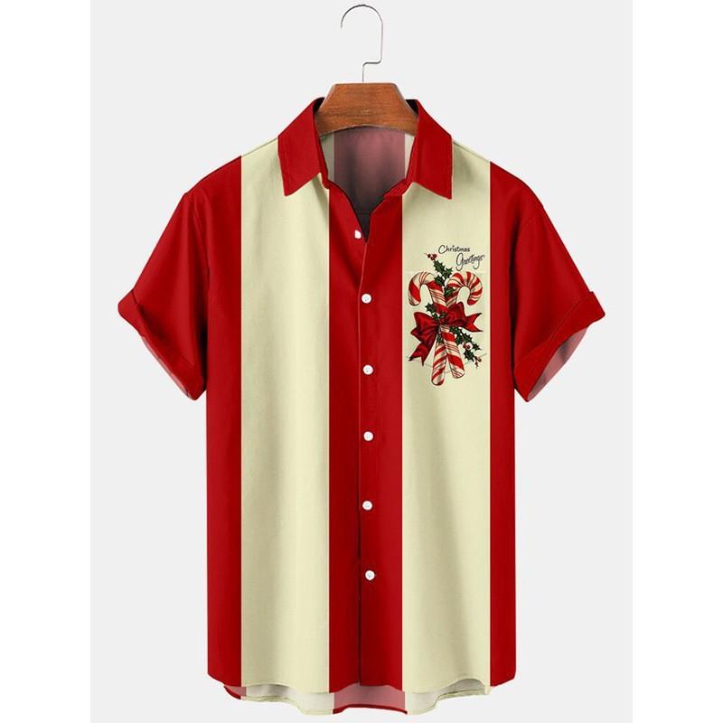 Holiday Men’s Button Shirt | Fun Christmas Print