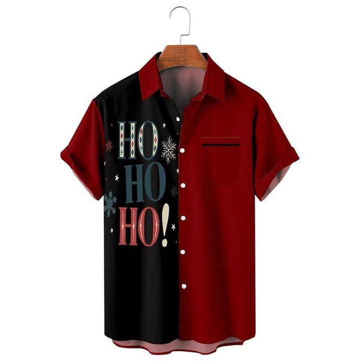 Holiday Men’s Button Shirt | Fun Christmas Print