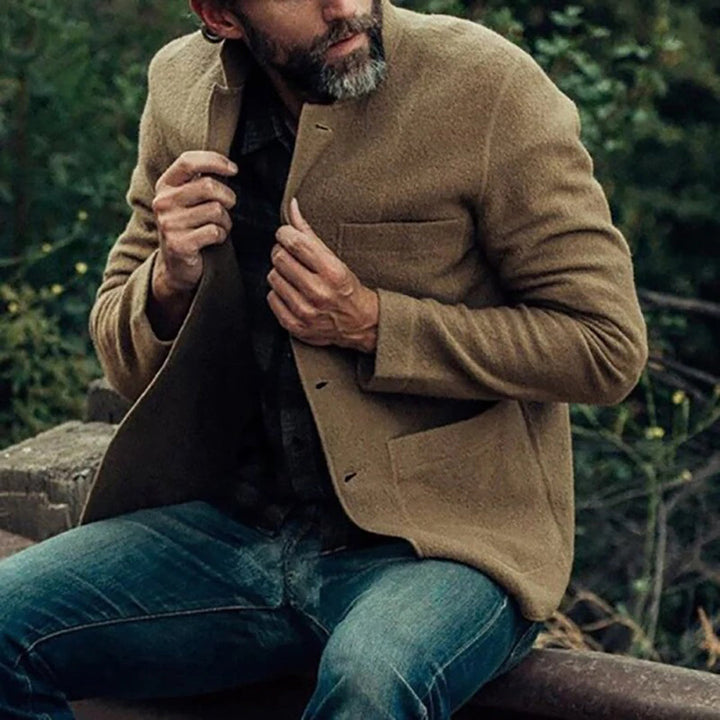 Men's Cardigan with Patch Pockets | Button Up