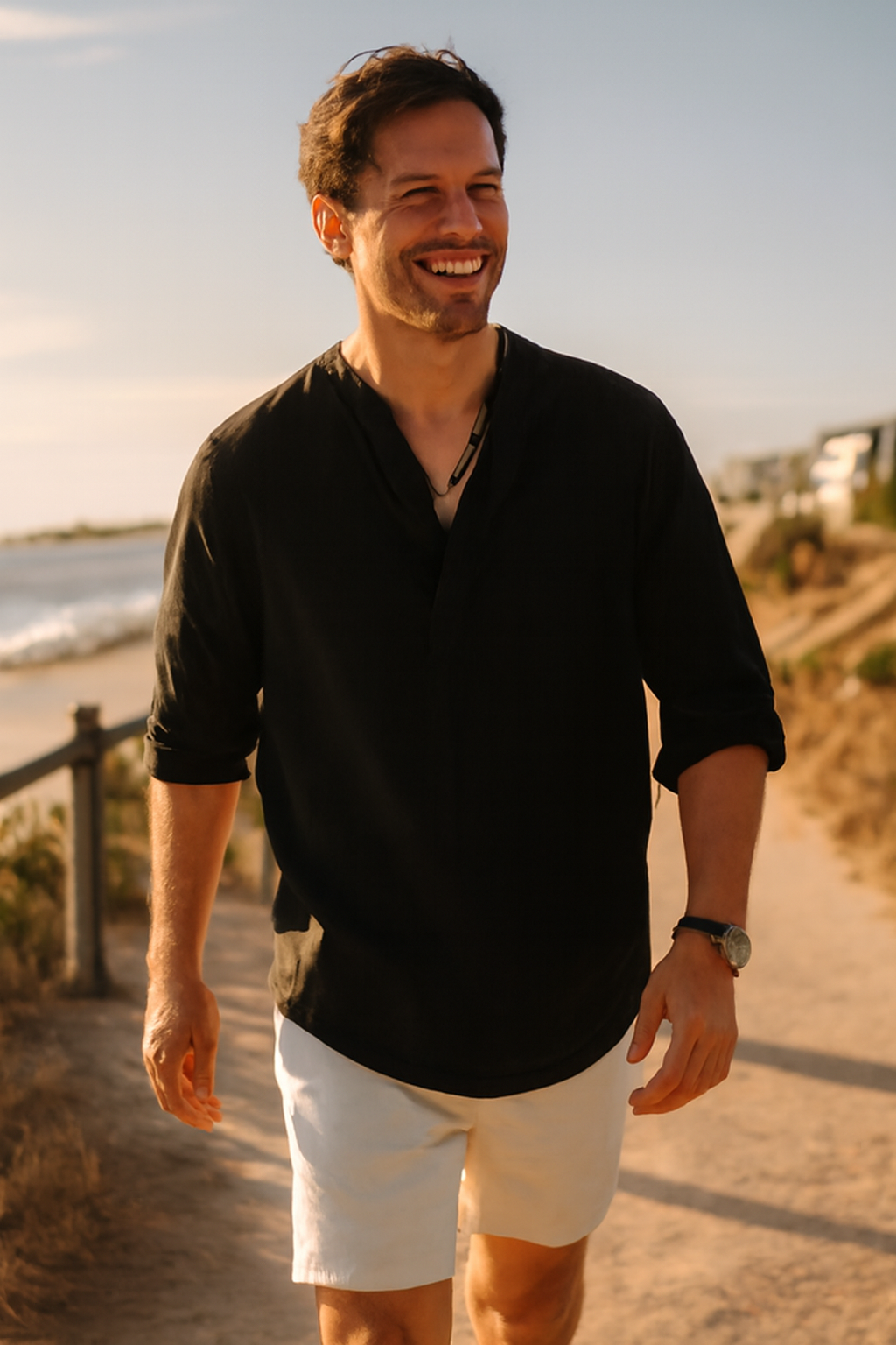 Men's Casual Long Sleeve Shirt Relaxed Fit | Oversized