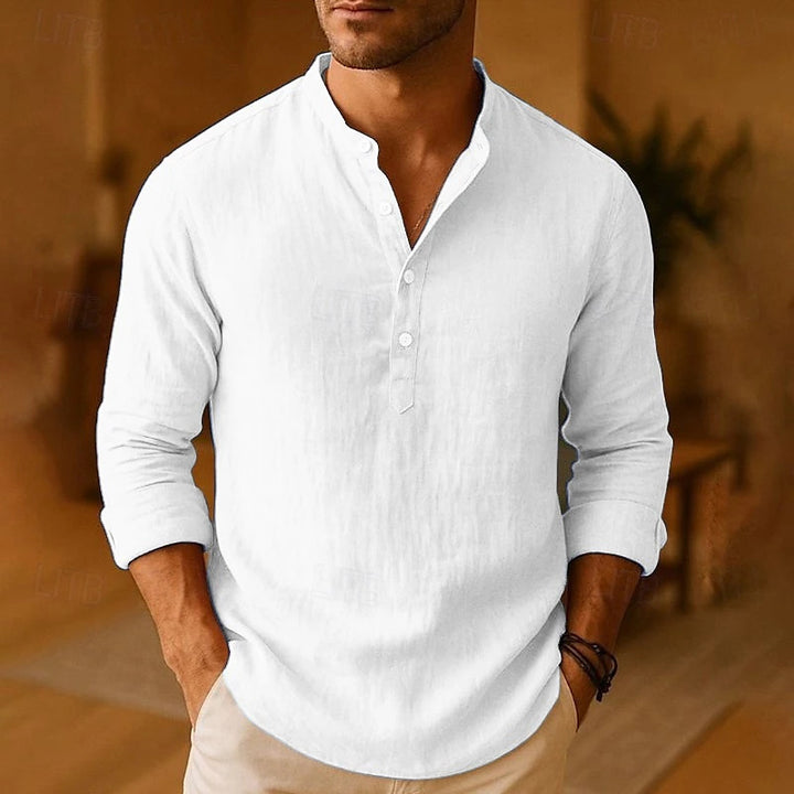 Men's Casual Long Sleeve Shirt Relaxed Fit | Oversized