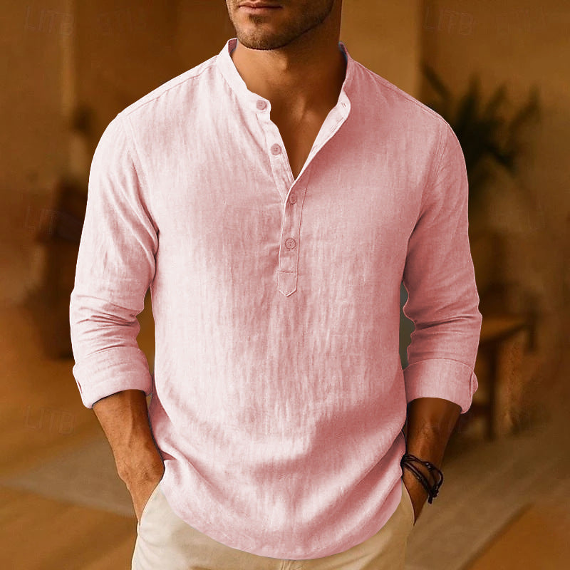Men's Casual Long Sleeve Shirt Relaxed Fit | Oversized