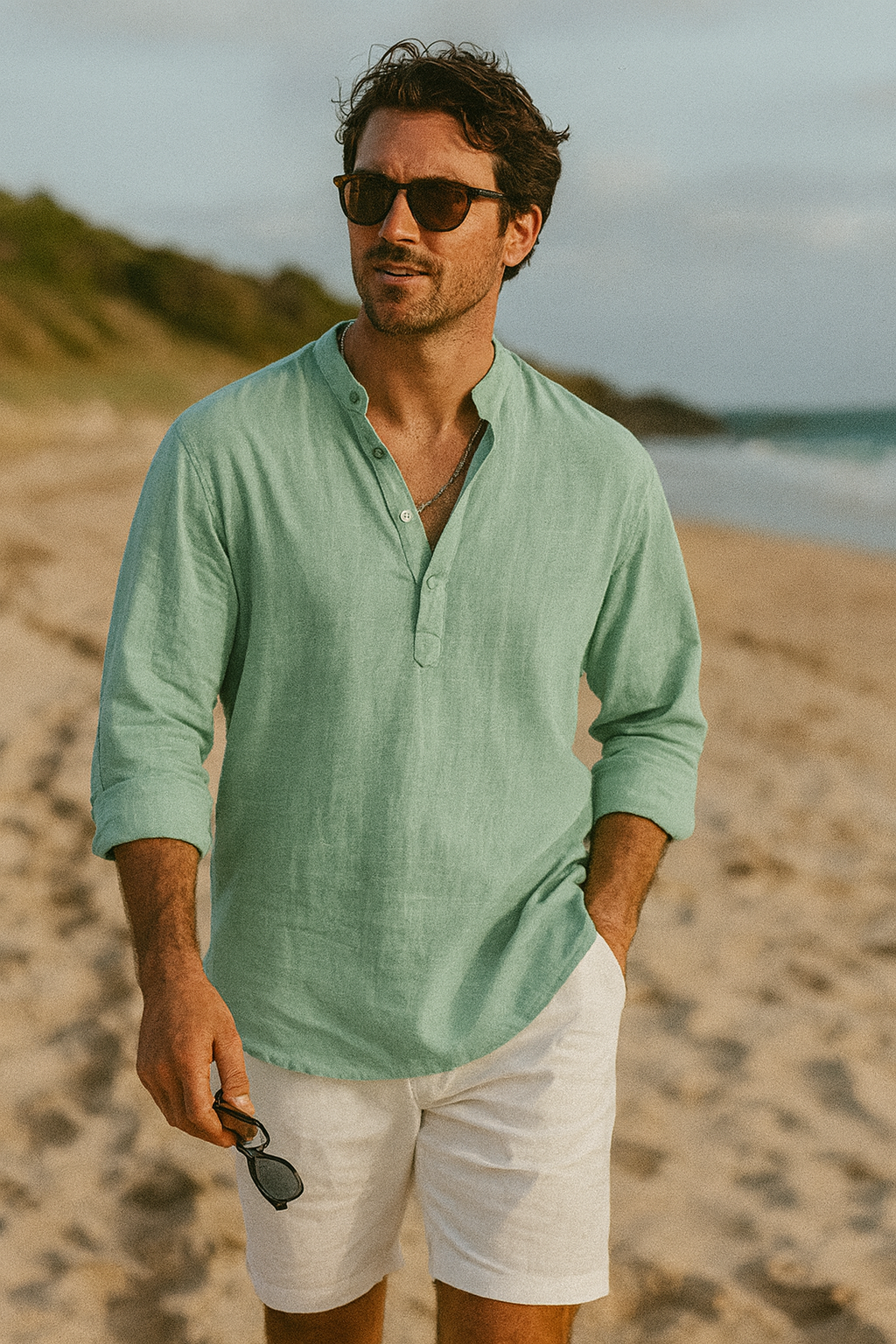 Men's Casual Long Sleeve Shirt Relaxed Fit | Oversized