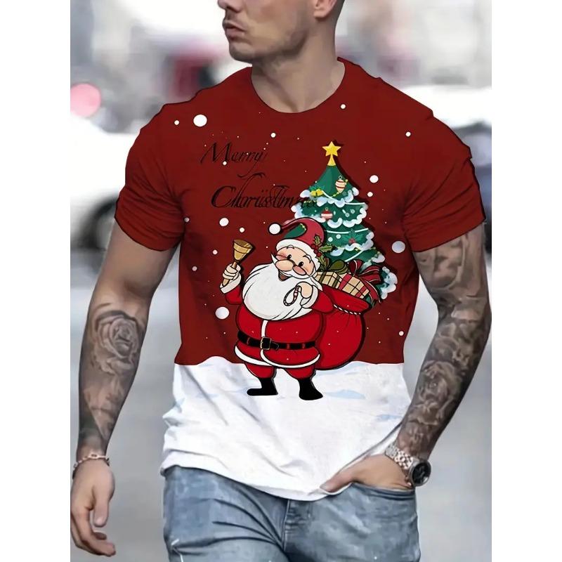 Men’s Christmas Shirt with Santa Graphic Print | Festive
