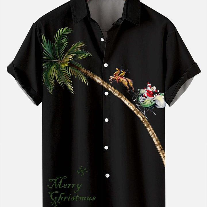 Men’s Christmas Shirt with Santa Print | Hawaiian