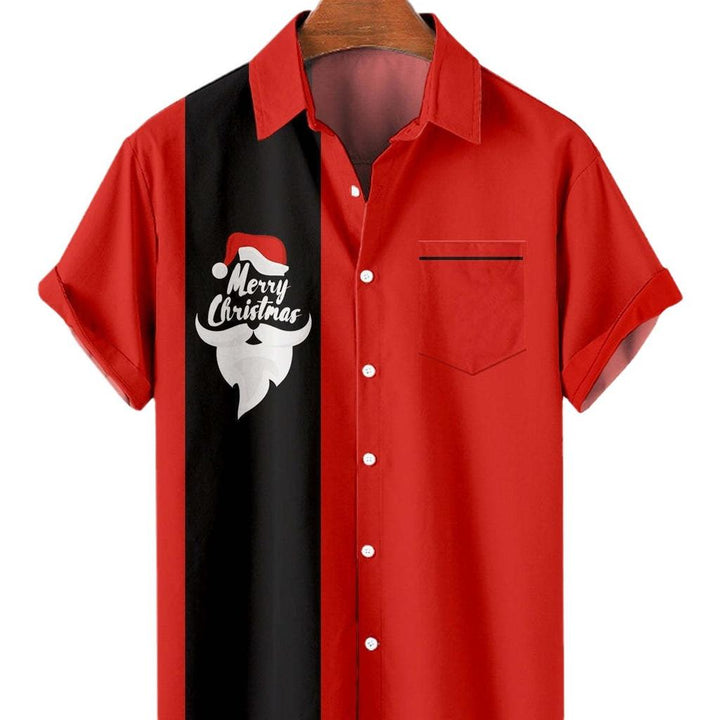 Men’s Christmas Shirt with Santa Print | Hawaiian