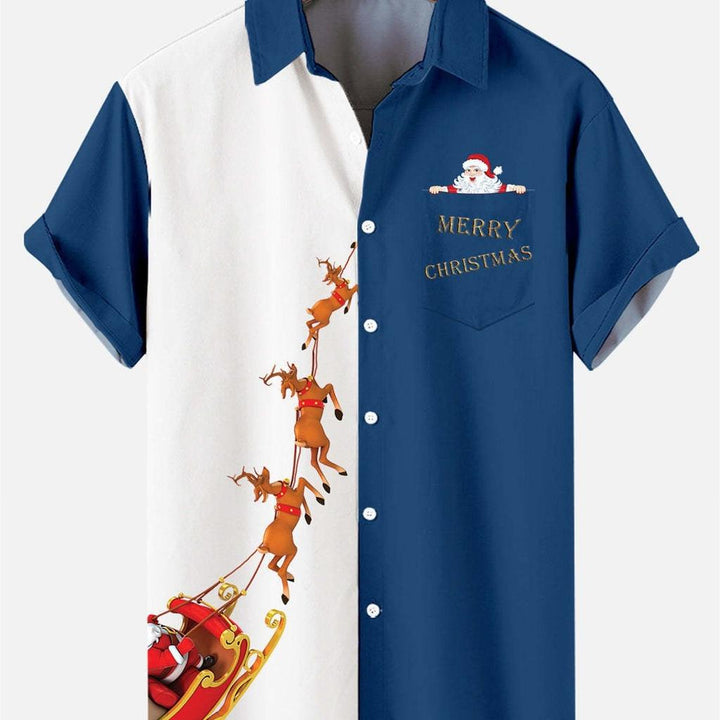 Men’s Christmas Shirt with Santa Print | Hawaiian