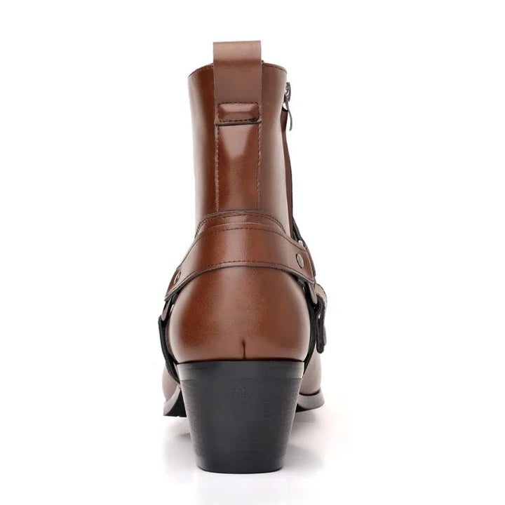 Men's Cowboy Boots Ankle Western | Harness Style