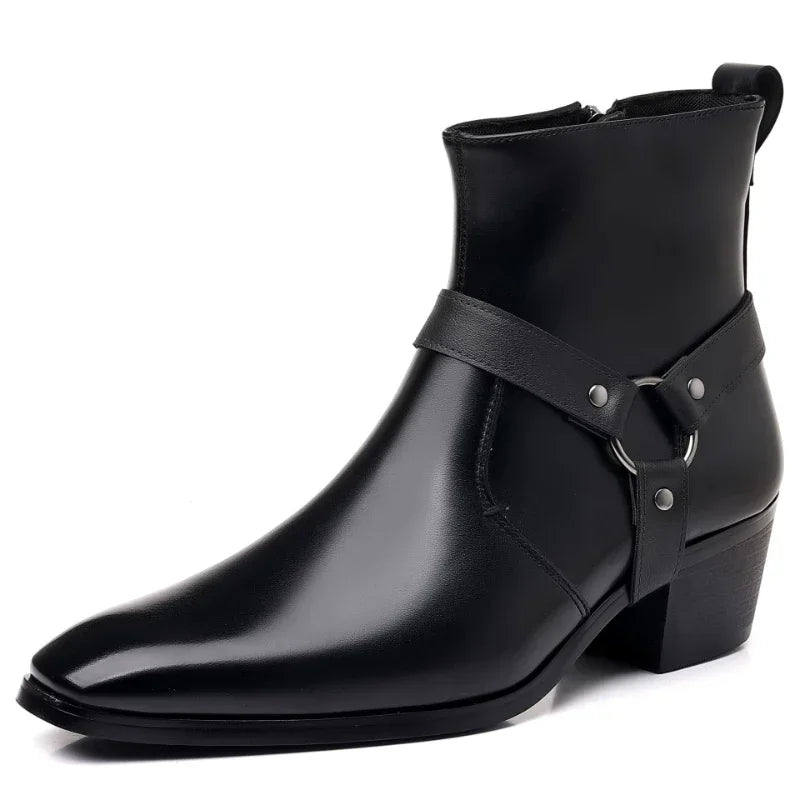 Men's Cowboy Boots Ankle Western | Harness Style