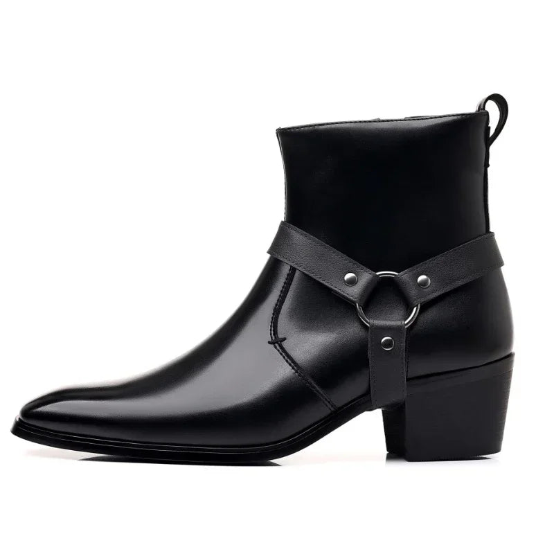 Men's Cowboy Boots Ankle Western | Harness Style