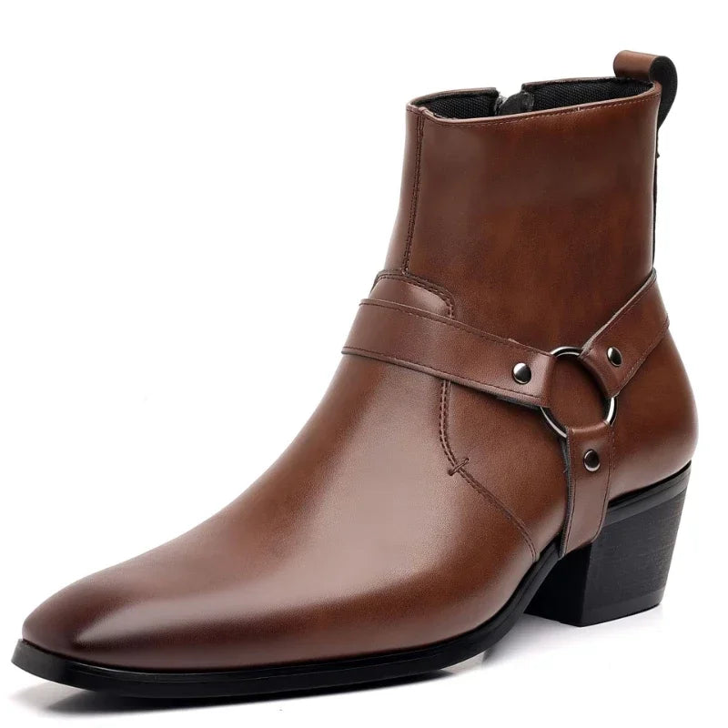 Men's Cowboy Boots Ankle Western | Harness Style