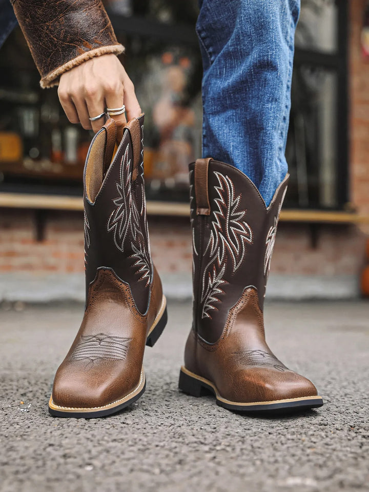 Men’s Cowboy Boots Classic Western Style | Tall Riding Shoes