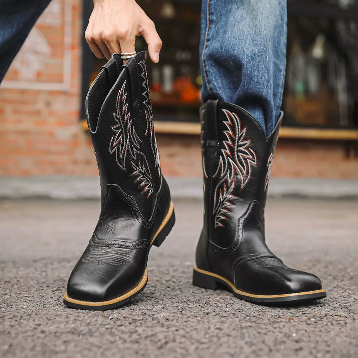 Men’s Cowboy Boots Classic Western Style | Tall Riding Shoes
