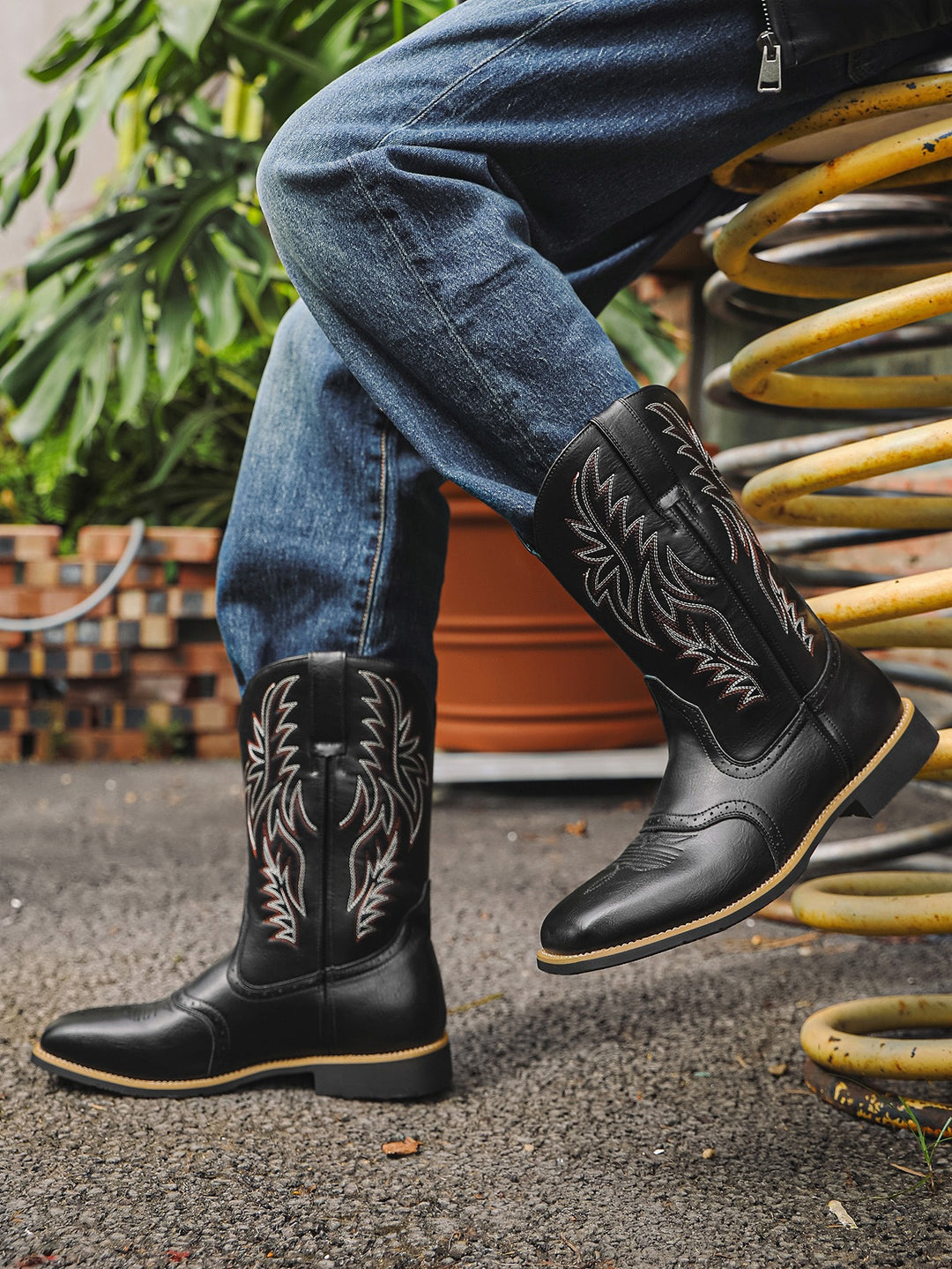 Men’s Cowboy Boots Classic Western Style | Tall Riding Shoes