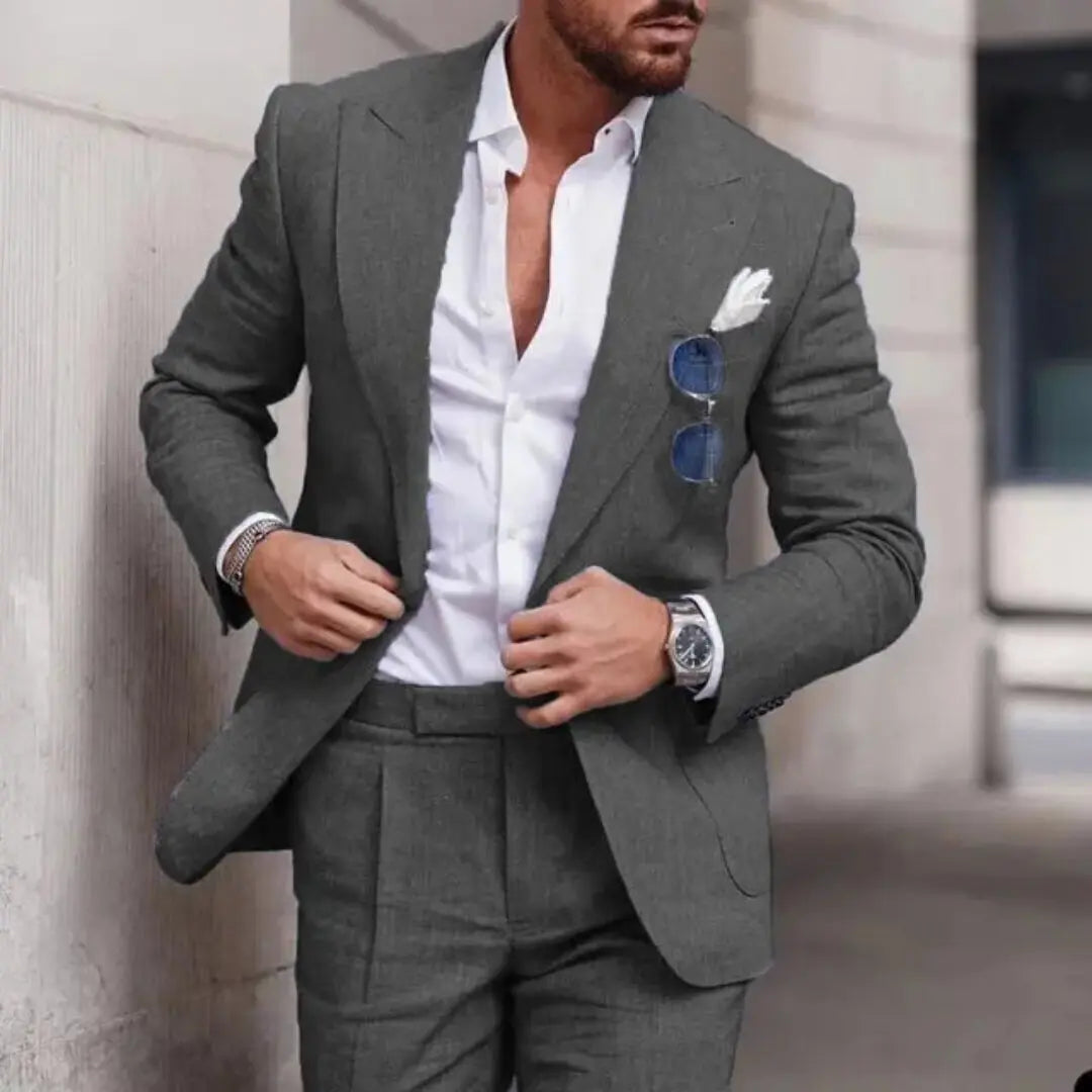 Men's Formal Suit with Blazer & Trousers | Slim Fit Two Piece