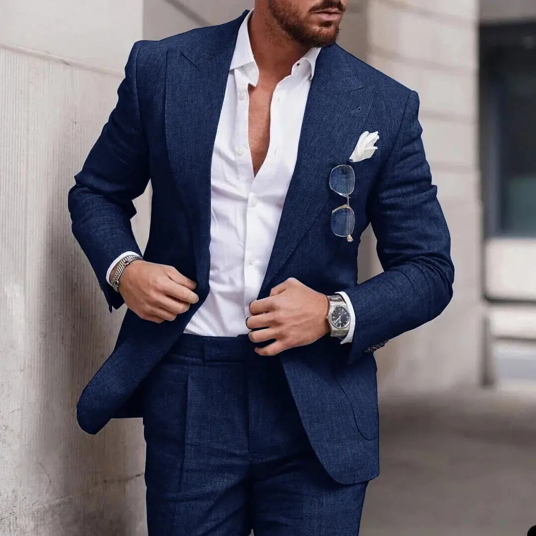 Men's Formal Suit with Blazer & Trousers | Slim Fit Two Piece