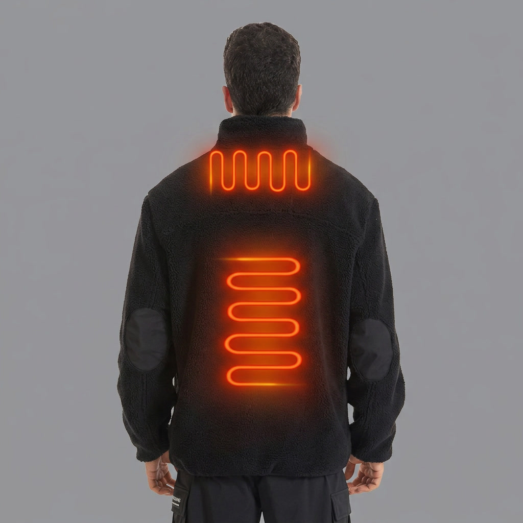 Men's Heated Jacket with USB Power & Stand Collar | Full Zip