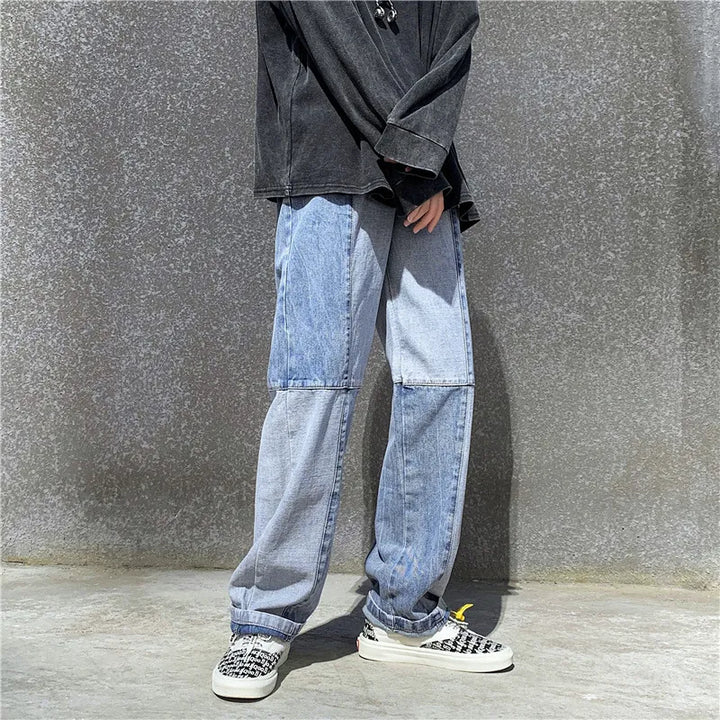 Men's Jeans Patchwork Baggy | Wide Leg