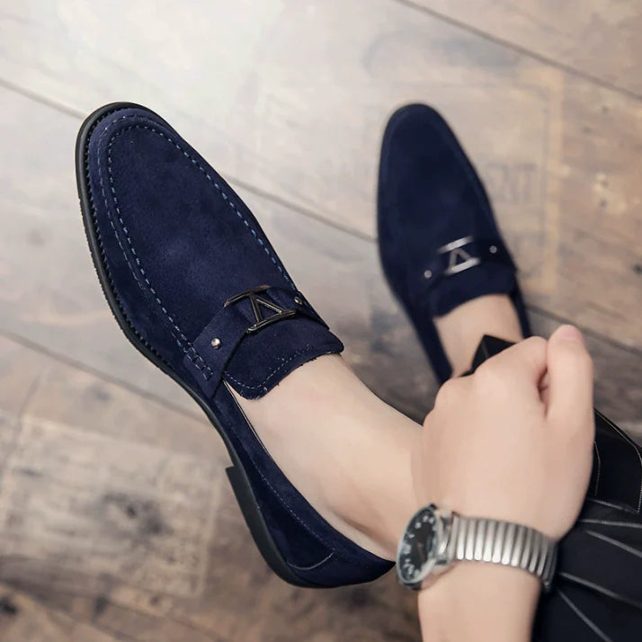 Men's Loafers Slip On Buckle Detail Dress Shoes | Wedding