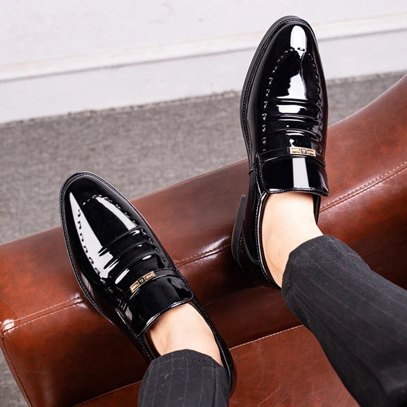 Men's Loafers Slip On Glossy Dress Shoes | Wedding