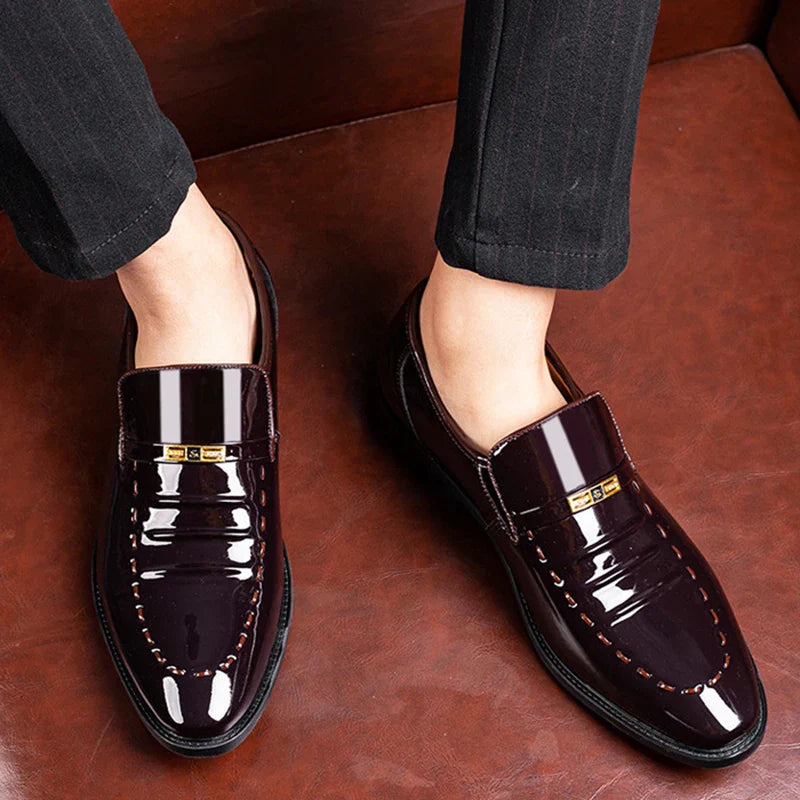 Men's Loafers Slip On Glossy Dress Shoes | Wedding