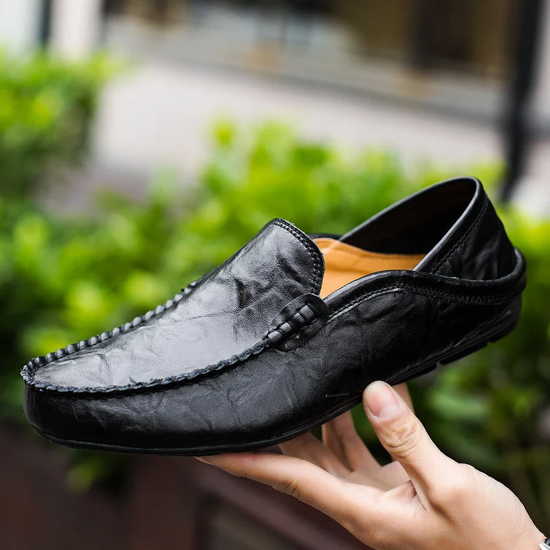 Men's Moccasin Loafers with Slip-On & Flat Sole | Casual