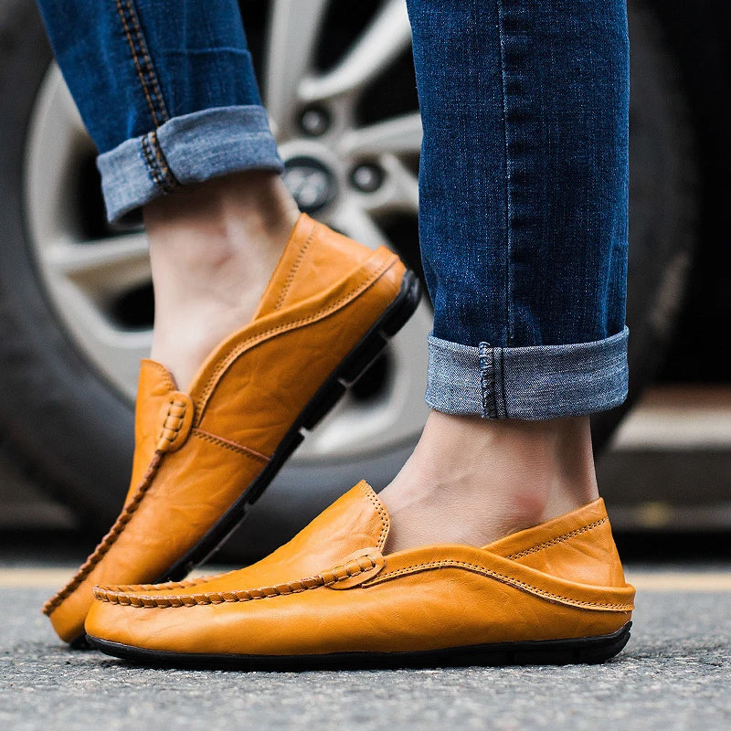 Men's Moccasin Loafers with Slip-On & Flat Sole | Casual