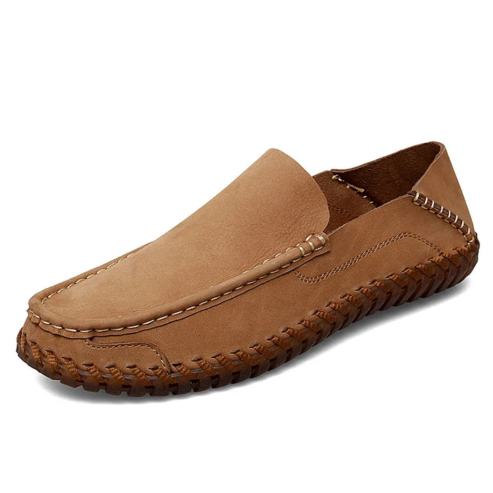 Men's Moccasin Slip-On Loafers with Stitching | Casual