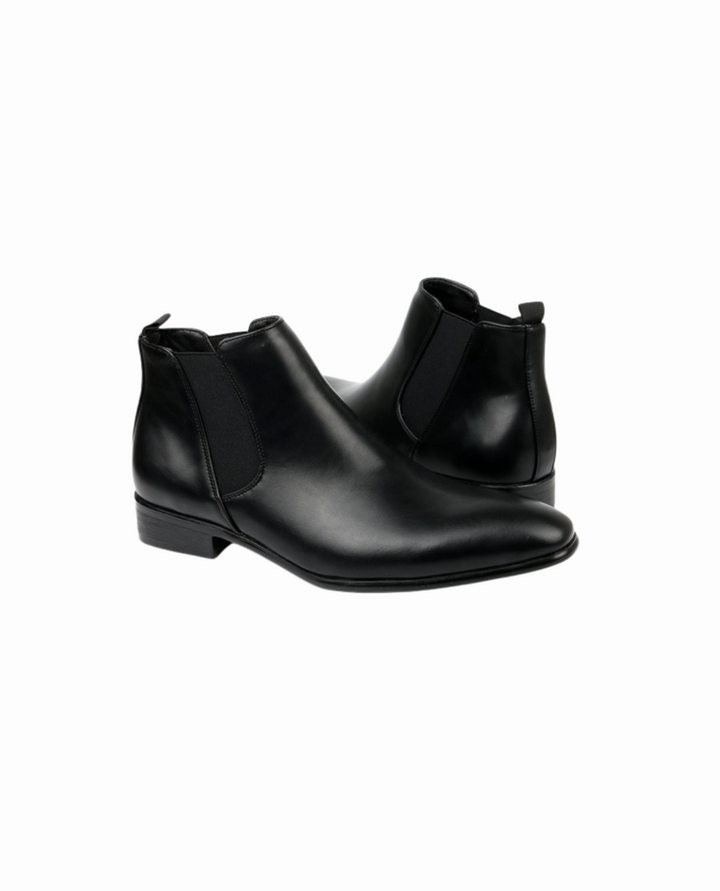 Men's Pointed Toe Chelsea Boots with Elastic Panels | Dress