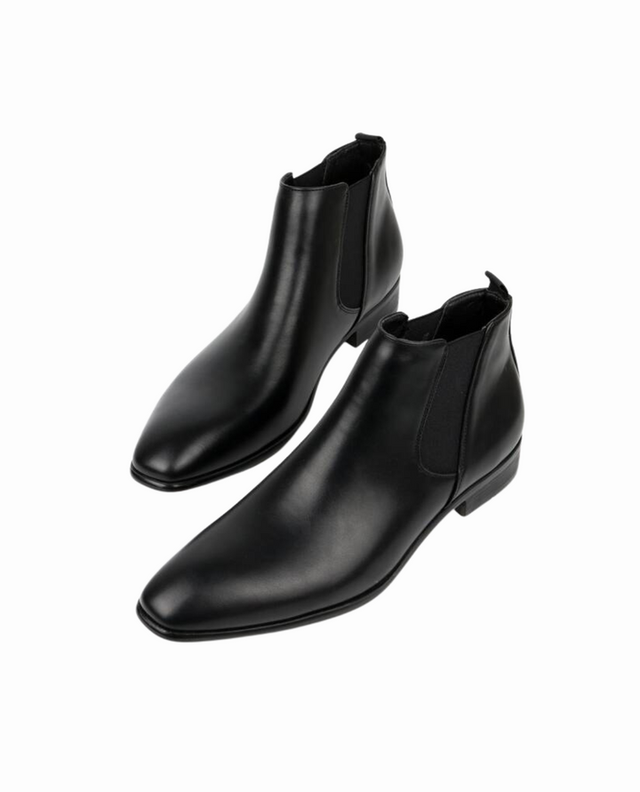 Men's Pointed Toe Chelsea Boots with Elastic Panels | Dress