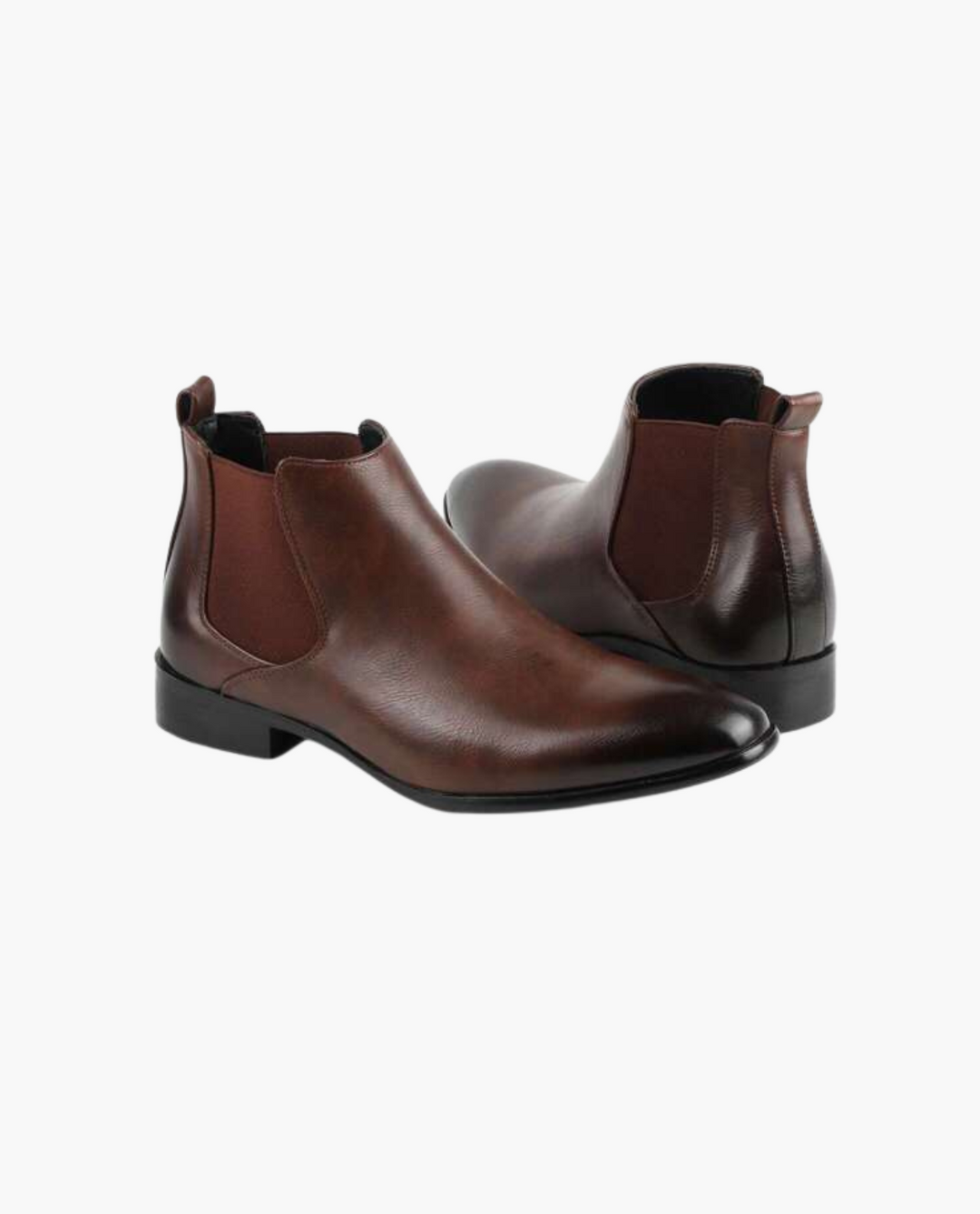 Men's Pointed Toe Chelsea Boots with Elastic Panels