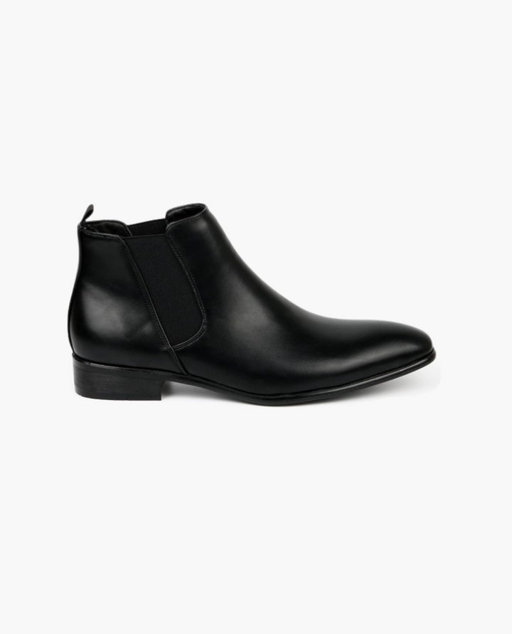 Men's Pointed Toe Chelsea Boots with Elastic Panels | Dress