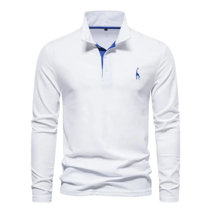 Men’s Polo Shirt Long Sleeve | Casual Slim Fit
