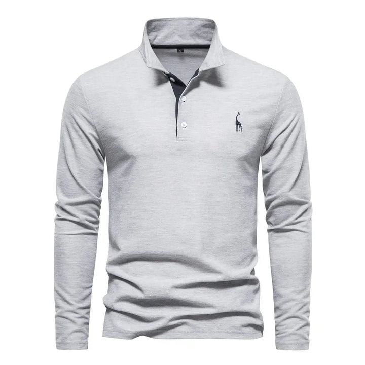 Men’s Polo Shirt Long Sleeve | Casual Slim Fit