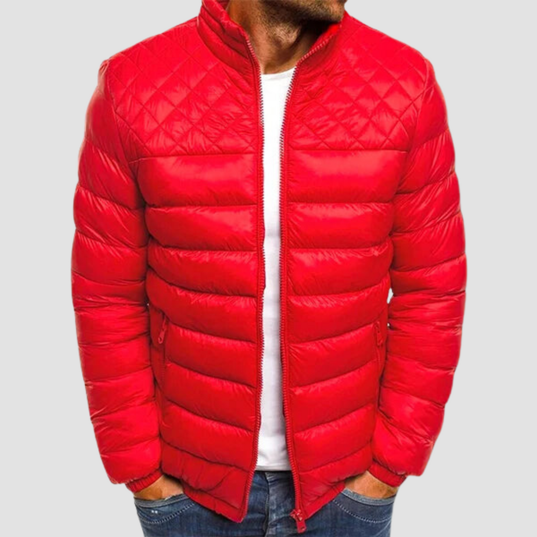 Men’s Puffer Jacket Quilted | Zip Front