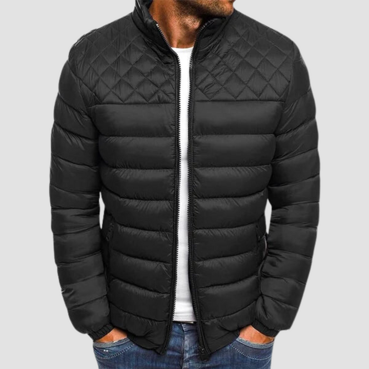 Men’s Puffer Jacket Quilted | Zip Front