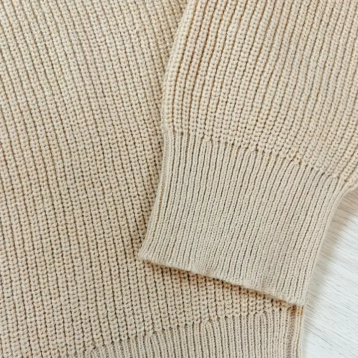 Men's Ribbed Knit Jumper with Half-Zip | Casual