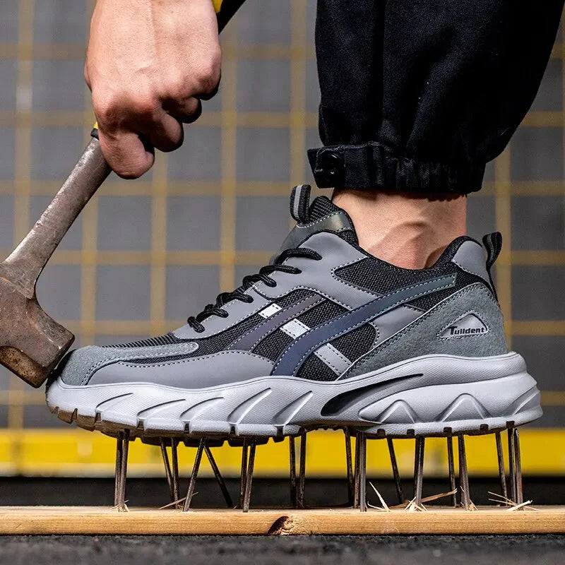 Men's Safety Shoes Lace-Up Work Toe Cap | Grip Sole